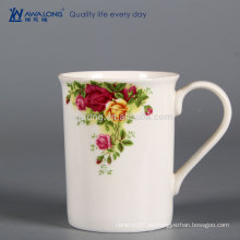 Pintura de la flor El diseño simple del estilo natural Tazas cerámicas baratas, tazas de cerámica decorativas